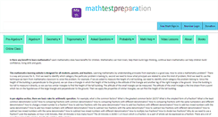 Desktop Screenshot of mathtestpreparation.com