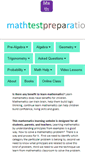 Mobile Screenshot of mathtestpreparation.com